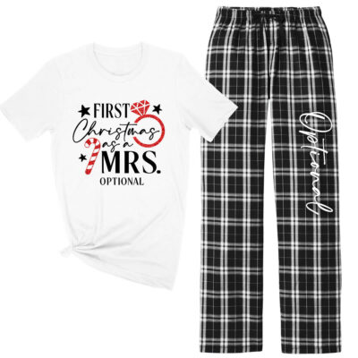 "1st Christmas as a Mrs." Pajama Set