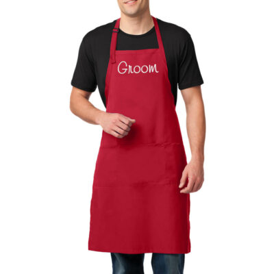 Custom Embroidered Groom Apron