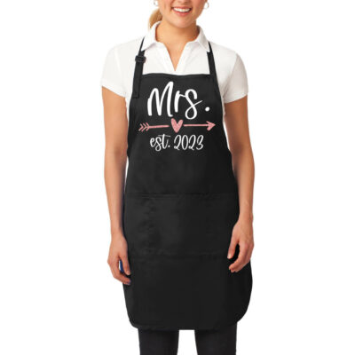 Personalized "Mrs." Bride Apron with Date