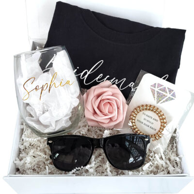 Bachelorette Party Gift Box with Wine Glass