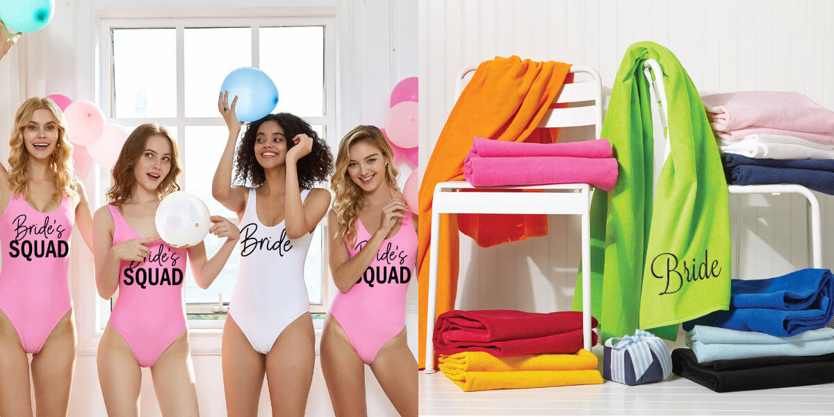 Bachelorette Party Swimsuits and Beach Towels