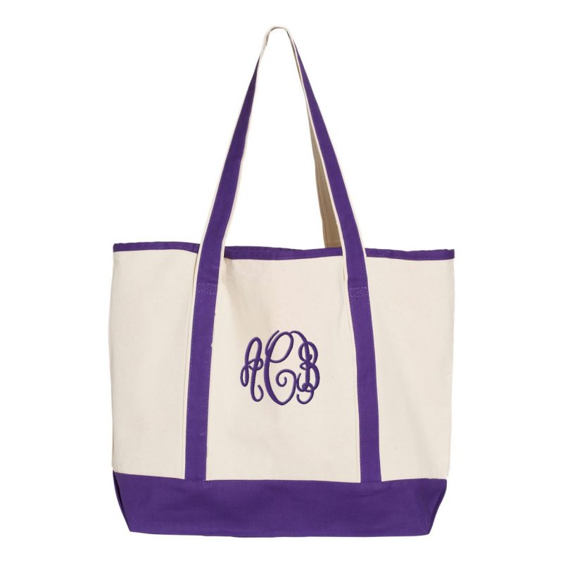 Monogrammed Bridal Party Tote Bag