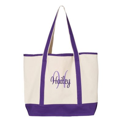 Personalized Tote Bag with Name & Initial