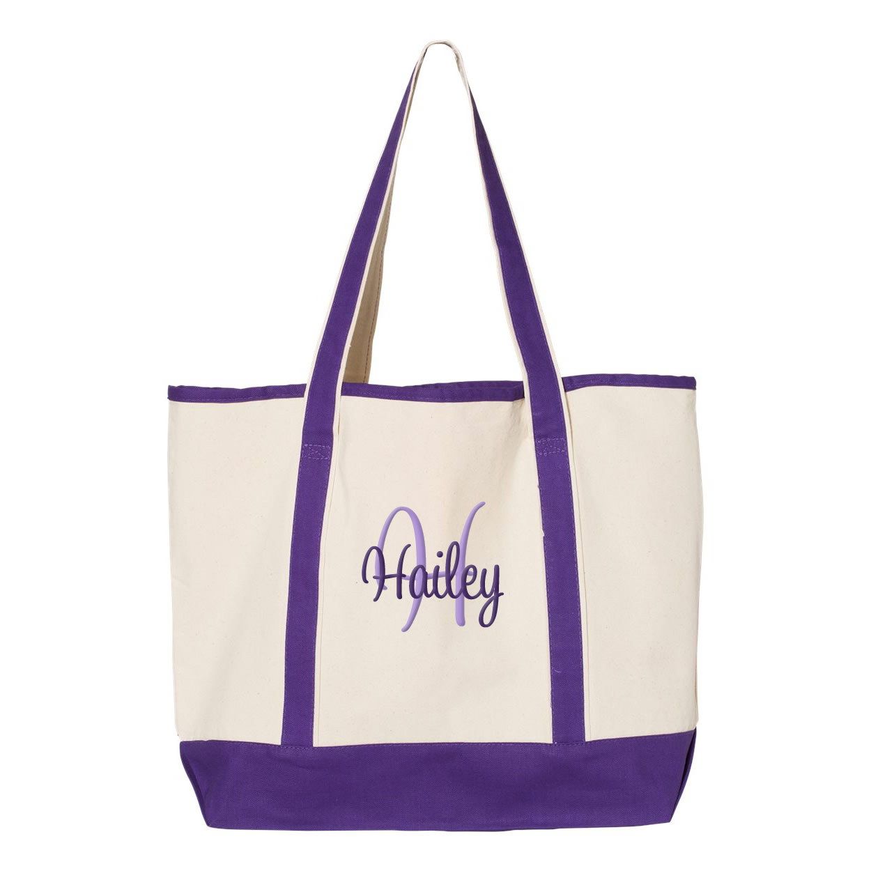 Personalized Tote Bag with Name & Initial - Personalized Brides