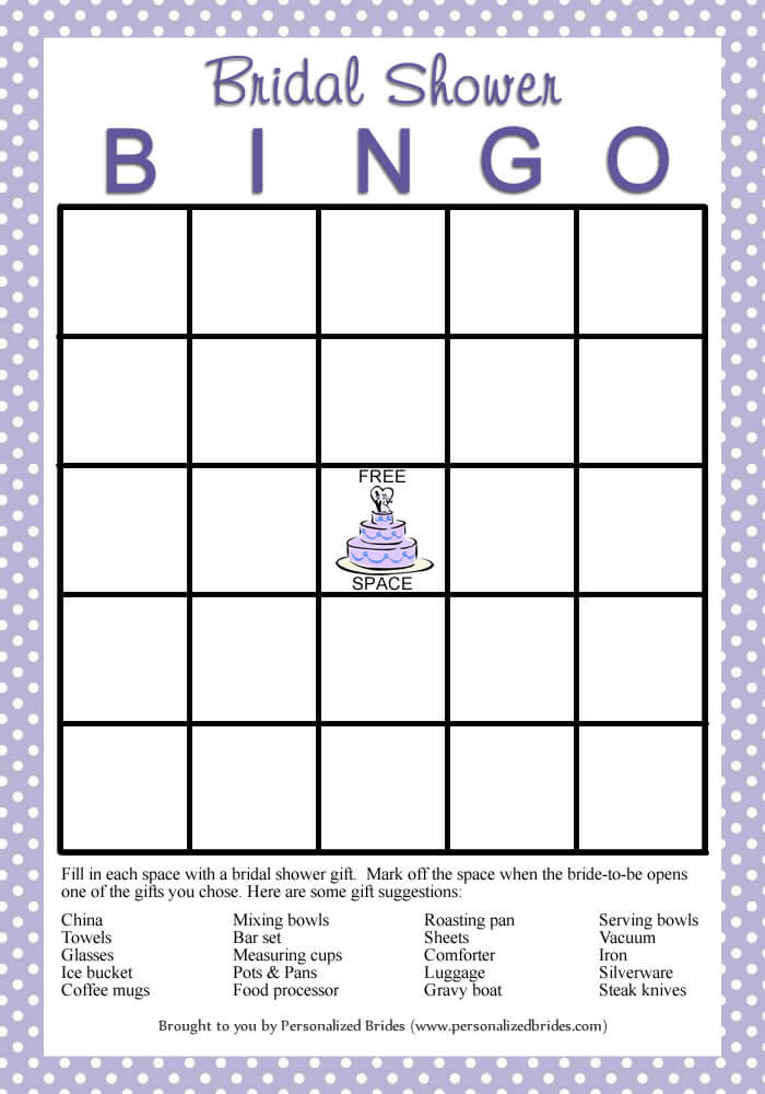 Bridal Shower Bingo - Polka Dots