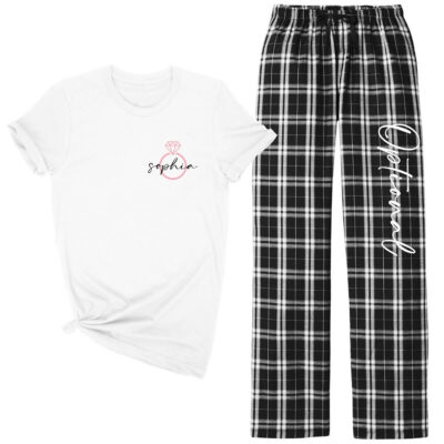 Bridal Party Flannel Pants Pajama Set