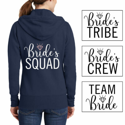 Full-Zip Bridal Party Hoodie