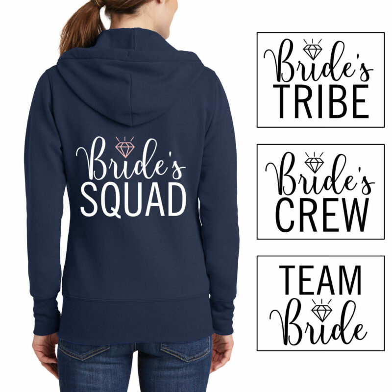 Full-Zip Bridal Party Hoodie