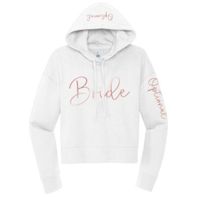 Bride Crop Hoodie