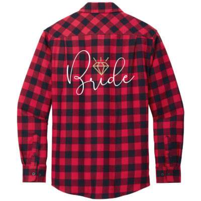 Bride Flannel Shirt with Diamond