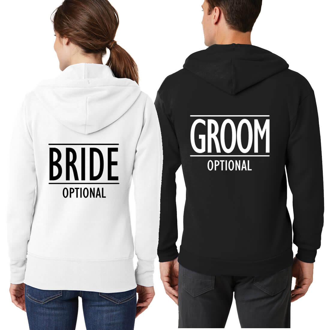 Full-Zip Monogrammed Hoodie - Personalized Brides