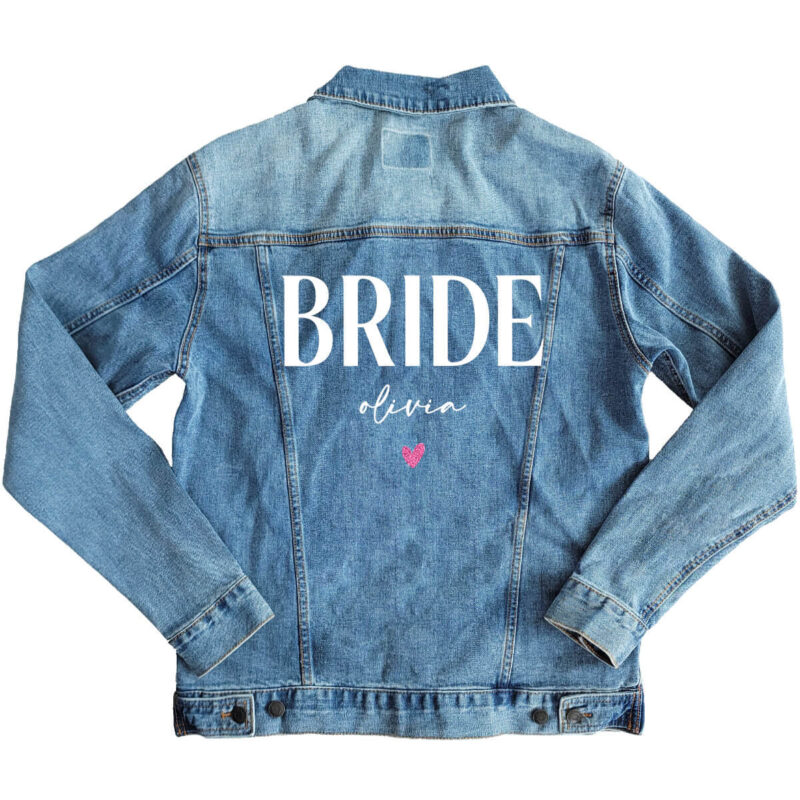 Bride Jean Jacket with Name