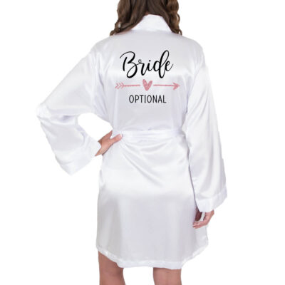 Satin Bride Robe with Arrow