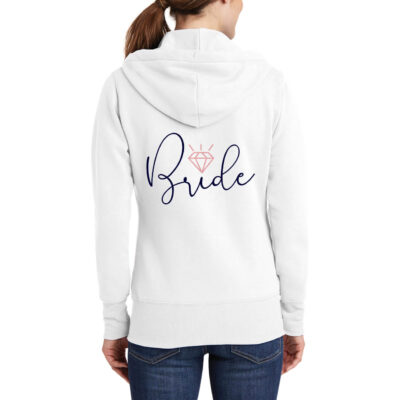 Bride Full-Zip Hoodie with Diamond