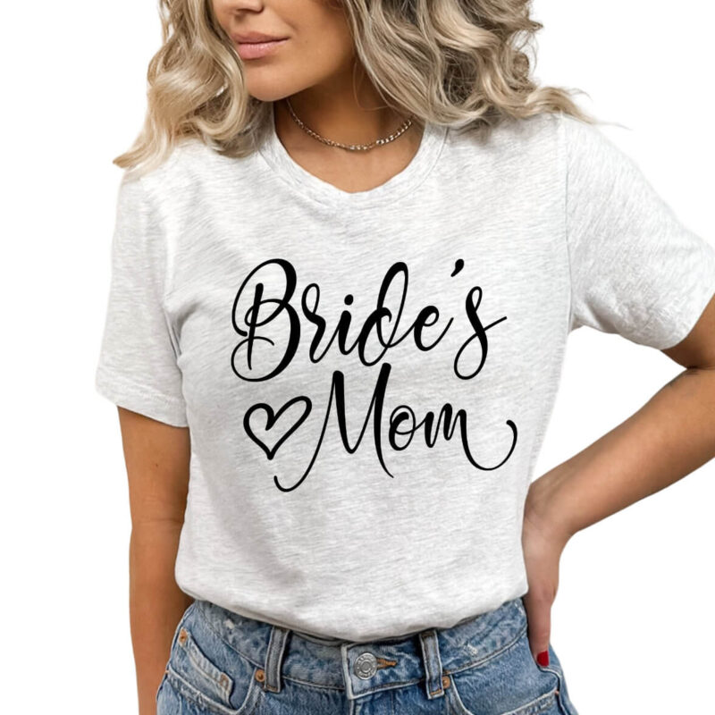"Bride's Mom" T-Shirt with Heart