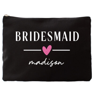 Bridesmaid Makeup Pouch with Name