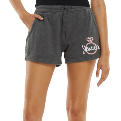 Bridal Party Shorts with Name and Ring
