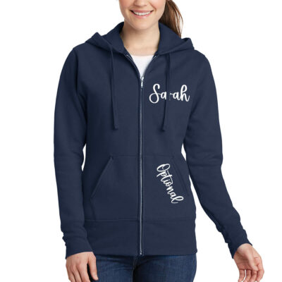 Bridesmaid Zip Hoodie with Name