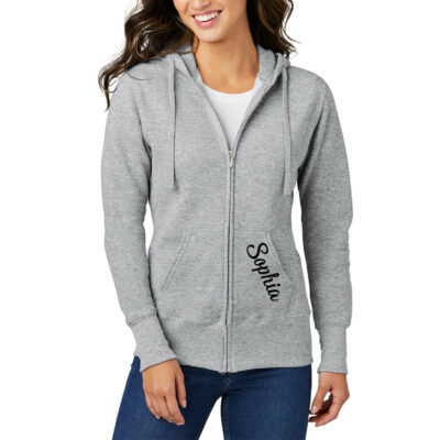 Bridal Party Zip Hoodie with Pocket Name