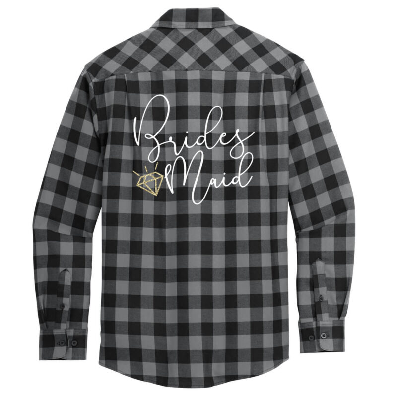 Bridesmaid Flannel Shirt with Diamond