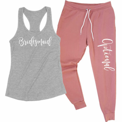 Bridesmaid Tank Top & Jogger Pants Set