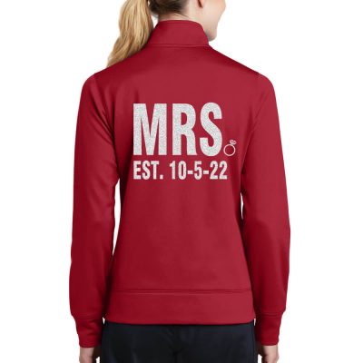 "Mrs." Full-Zip Bride Jacket - Block