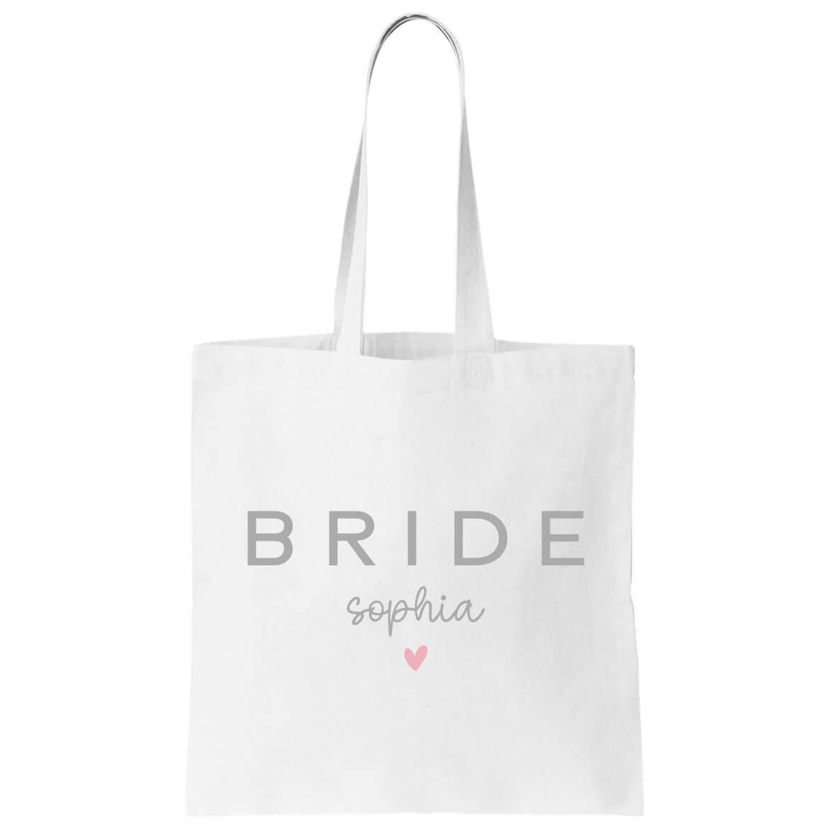 Personalized Canvas Tote Bag with Name & Initial - Personalized Brides