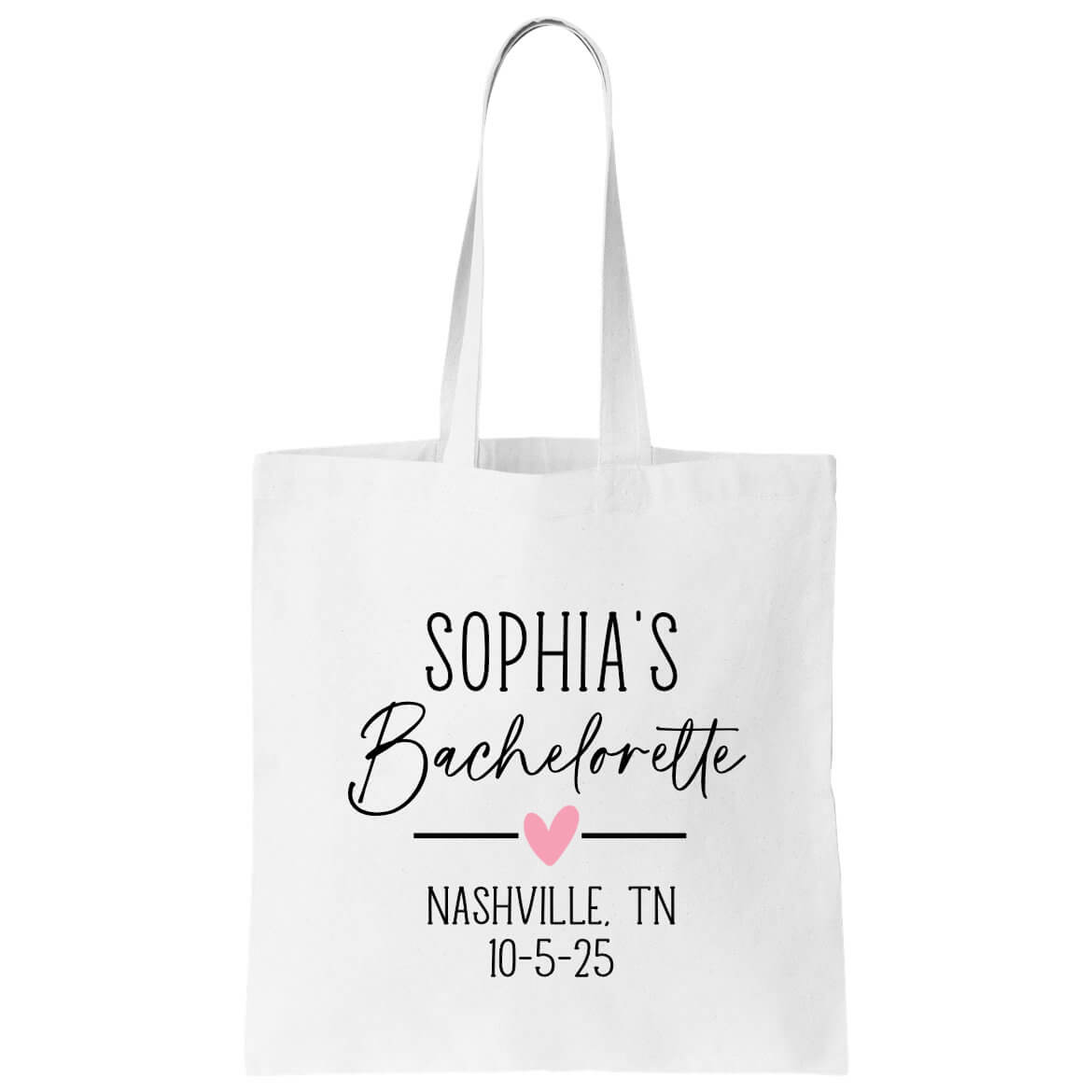 Personalized Bachelorette Party Canvas Tote Bag - Personalized Brides