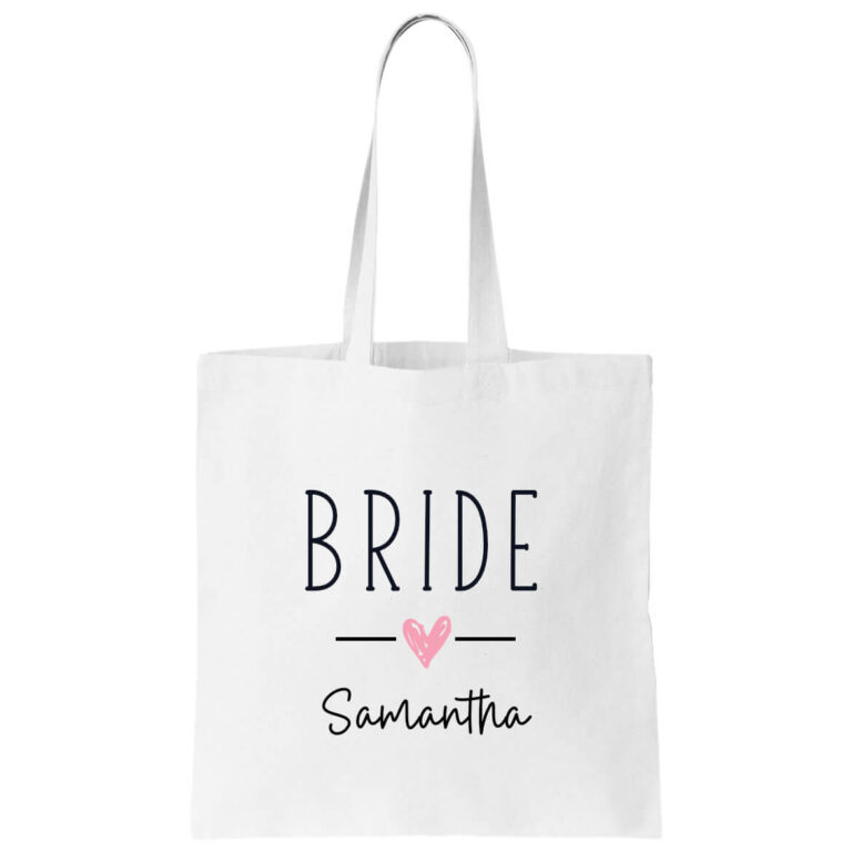 Bride Canvas Tote Bag - Personalized Brides
