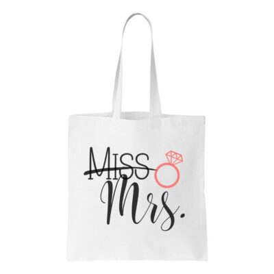 "Miss" to "Mrs." Canvas Tote Bag