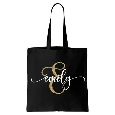 Canvas Tote Bag - Customize With Name Initial