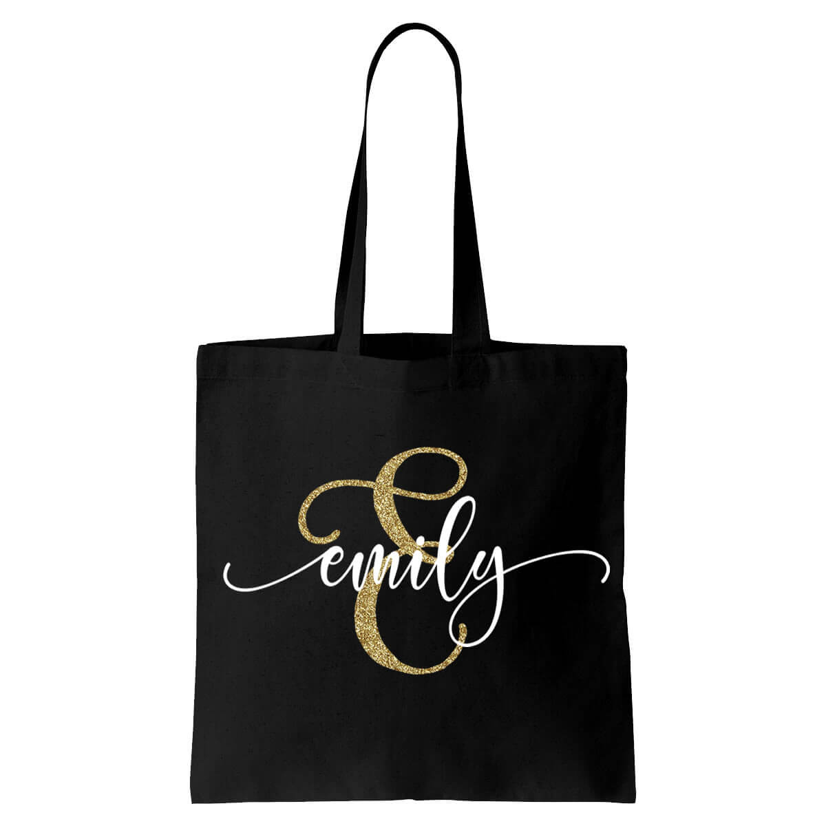 Personalized Canvas Tote Bag with Name & Initial - Personalized Brides