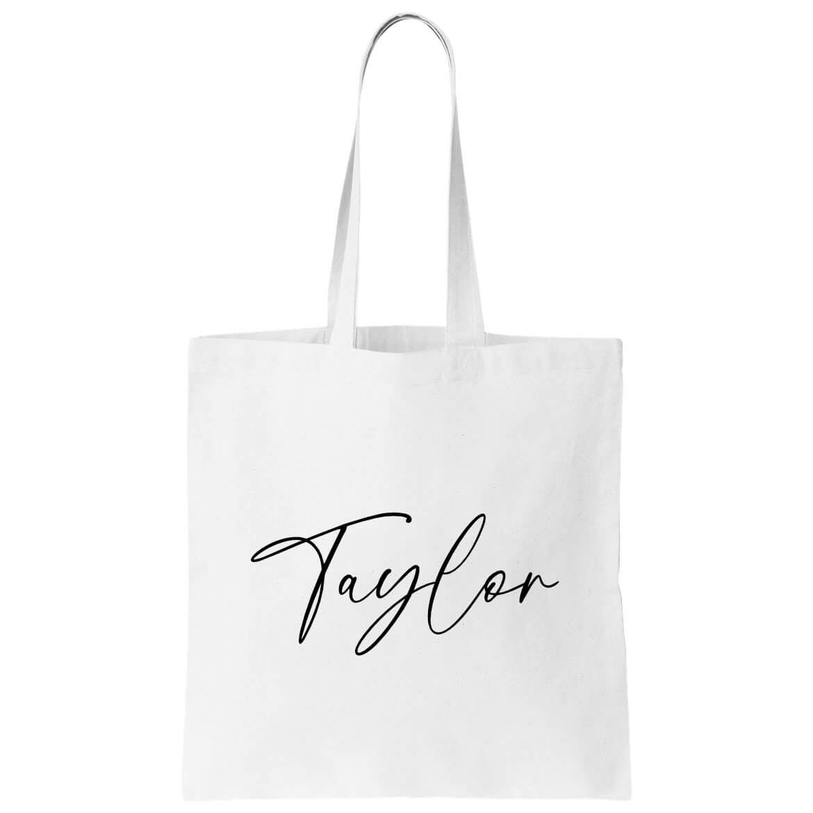 Personalized Canvas Tote Bag with Name - Personalized Brides