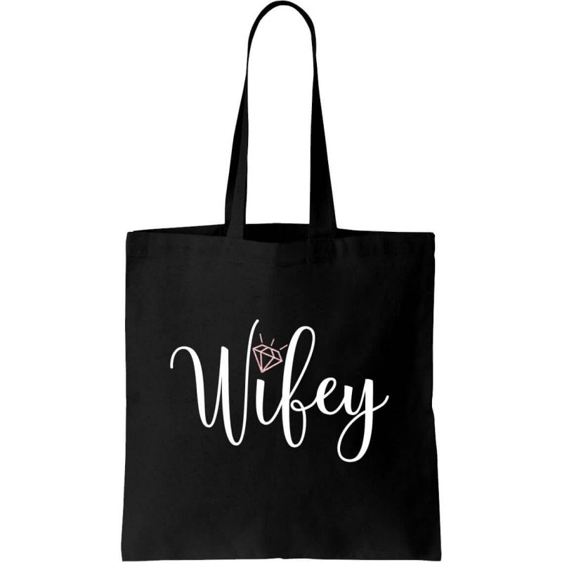 "Wifey" Canvas Tote Bag - Script