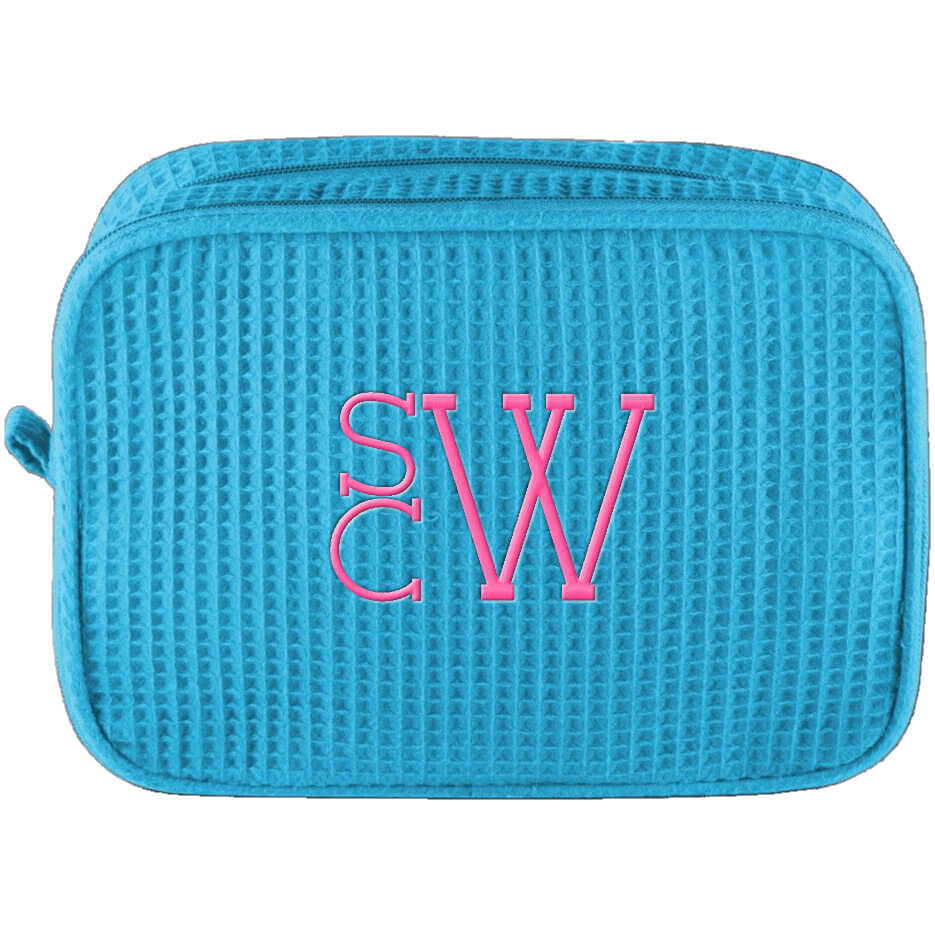 Personalized Cosmetic Bag with Modern Monogram