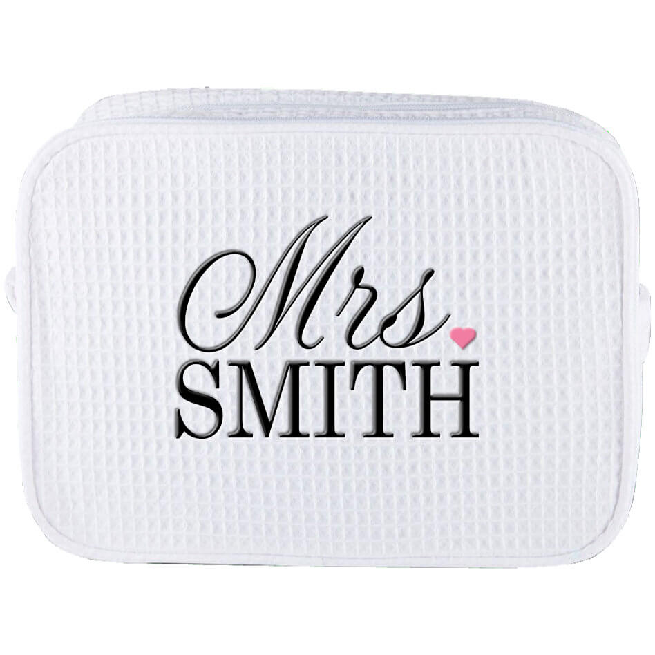 Personalized "Mrs." Bride Cosmetic Bag