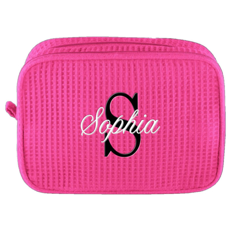 Personalized Cosmetic Bag with Name & Initial