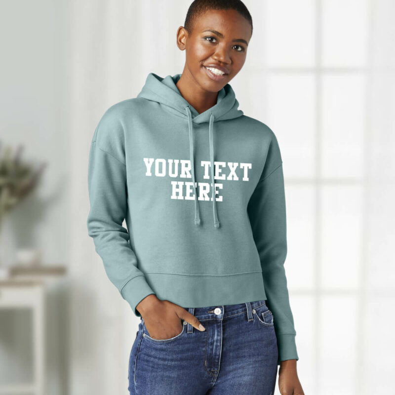 Create Your Own Crop Hoodie - Lifestyle