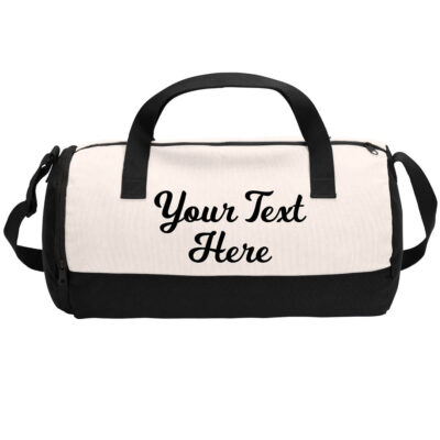 Monogrammed Canvas Duffel Bag - Personalized Brides