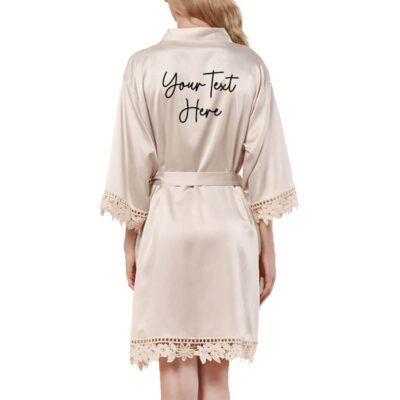 Create Your Own Custom Lace Satin Robe