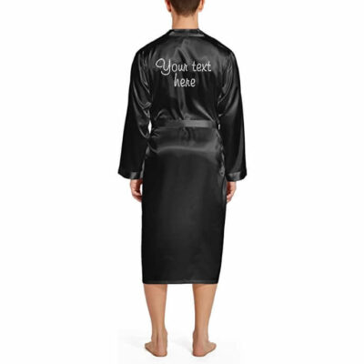 Create Your Own Rhinestone Men's Satin Robe