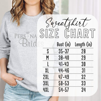 Sweatshirt Size Chart