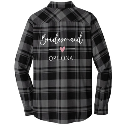 Bridesmaid Flannel Shirt with Heart