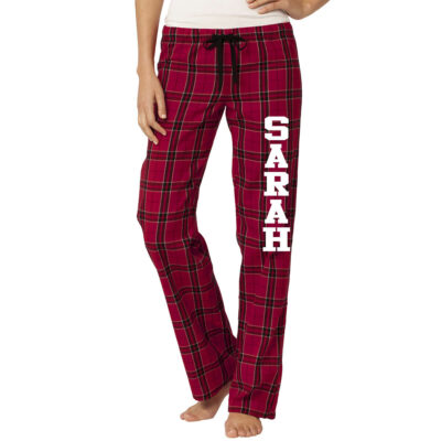 Bridal Party Flannel Pants with Name