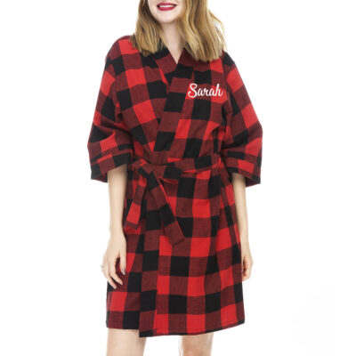 Flannel Robe with Name