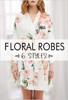 Personalized Floral Robes