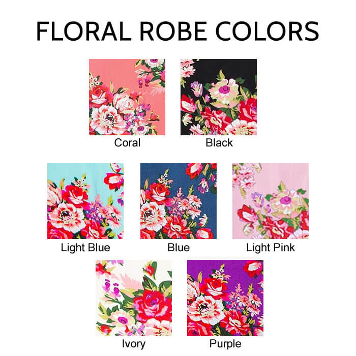 Floral Cotton Robe Colors
