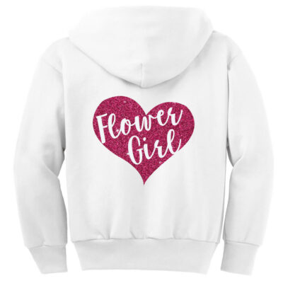 Heart Flower Girl Zip Hoodie