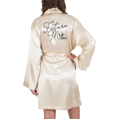 "Future Mrs." Satin Robe with Name