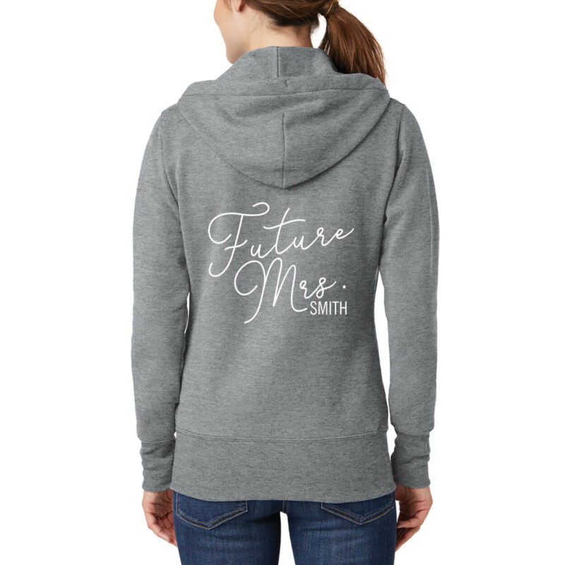 "Future Mrs." Full-Zip Hoodie with Name